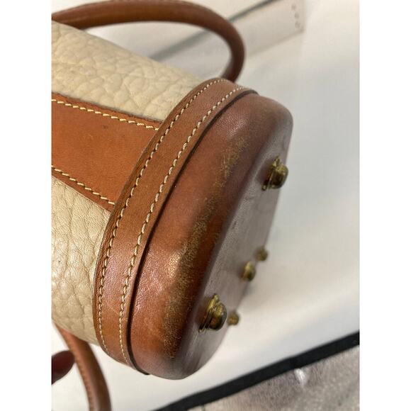 DOONEY & BOURKE MEDIUM IVORY PEBBLED LEATHER HANDBAG (ASIS) - Picture 8 of 16